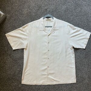 Men's Tommy Bahama Classic Cream Short Sleeve Shirt
